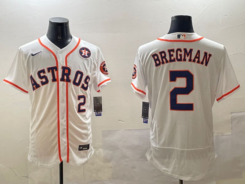 Men Houston Astros #2 Bregman White Elite 2025 Nike MLB Jersey style 2